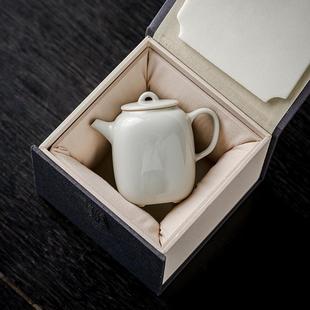 功夫茶具单壶家用陶瓷仿古壶手工急须壶 草木灰四方壶茶壶泡茶中式