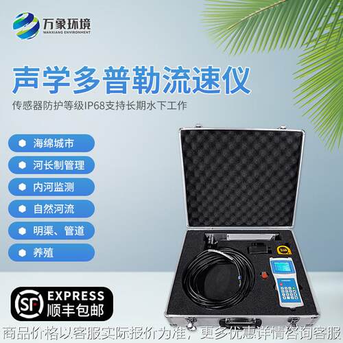 便携式多普勒流速仪水流测速仪手持式水流测速仪器水流速测速仪