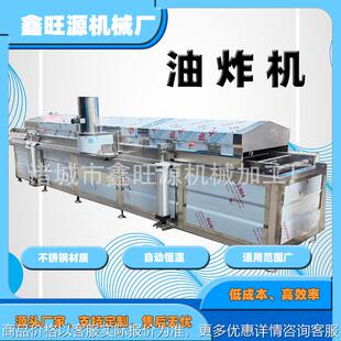 全自动油炸流水线蔬菜饼 鱿鱼圈鱿鱼仔油水分离油炸机