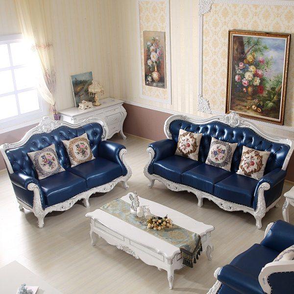 桦天下 欧式沙发123组合全实木沙发 新古典客厅家具法式皮艺沙发,住宅家具,实木沙发,淘宝优惠券,粉丝福利购,淘宝优惠卷