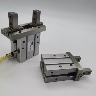 手指气缸MHZ210 16 20 25 32 40D平行气动气爪夹具导轨机械手气缸