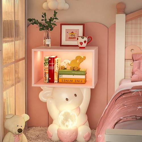 可爱兔子床头柜落地灯一体边几客厅儿童卧室沙发旁边大型落地摆件