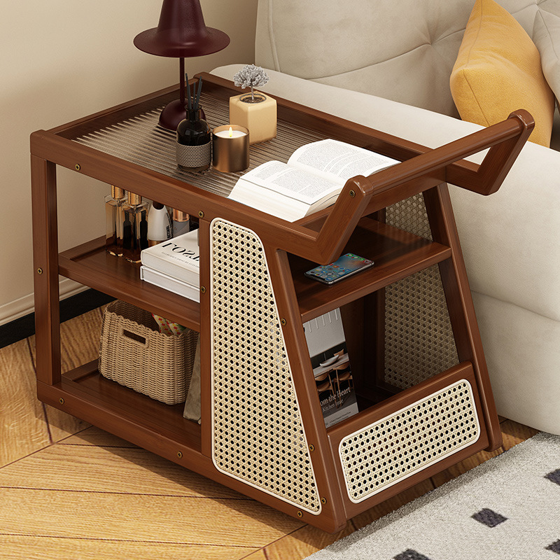 网红移动小推车迷你茶几置物架轻奢高级感客厅餐车沙发边几侧边柜