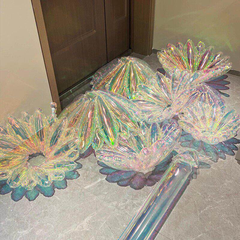 炫彩圣诞树气球生日场景布置装饰儿童客厅摆件氛围感拍摄道具商场