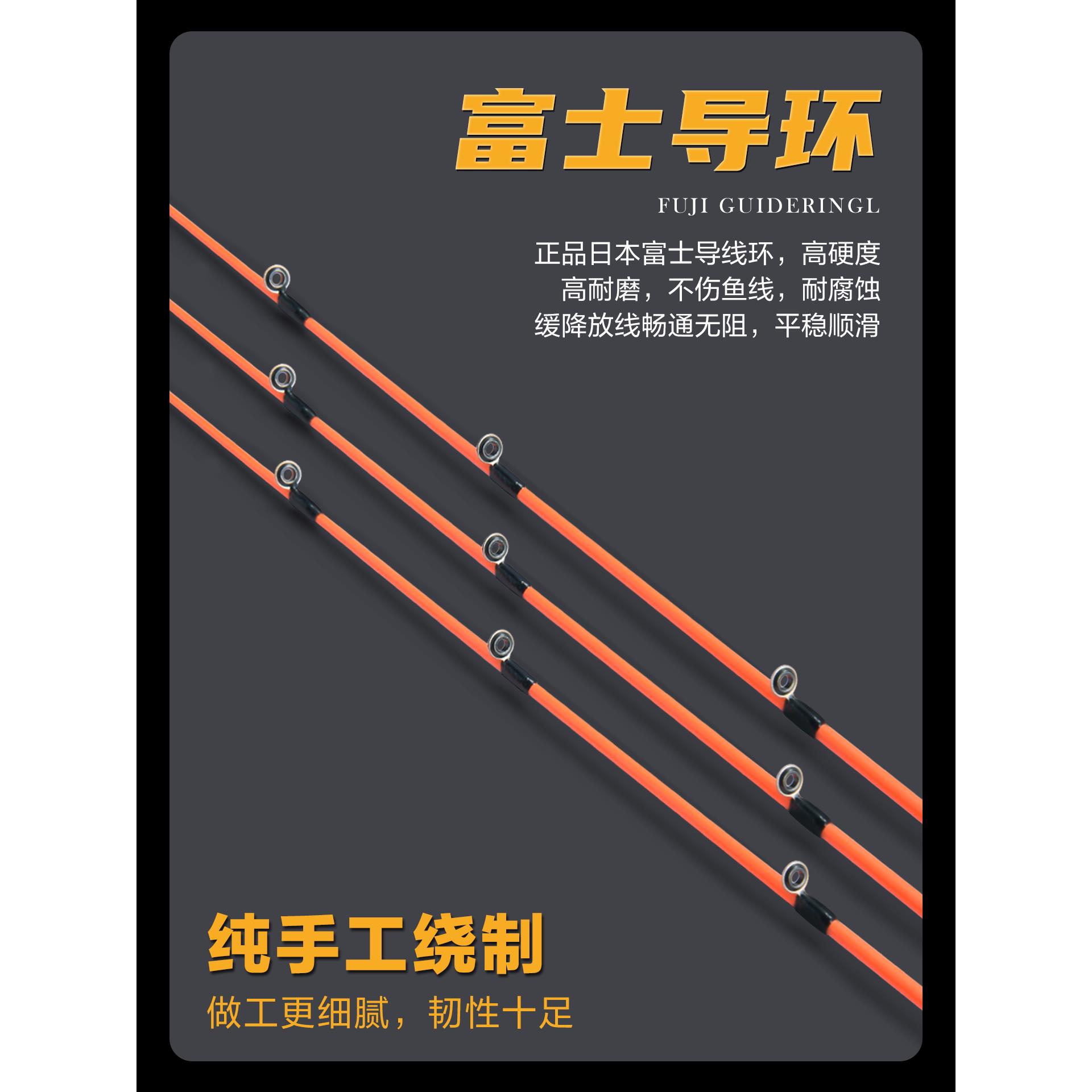 海筏竿竿稍玻纤陶瓷筏竿竿稍AX近海船钓竿4.0/5.0桥筏岸抛微重铅