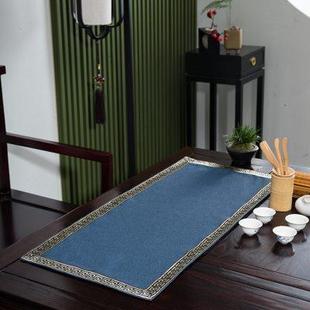 禅意茶席巾茶桌垫棉麻布艺长条茶台茶垫布茶巾垫茶具垫茶布 新中式