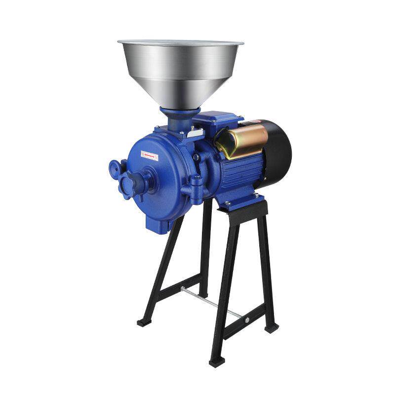 玉米粉碎机家用220V打粉干湿两用小型商用五谷杂粮超细饲料磨粉机