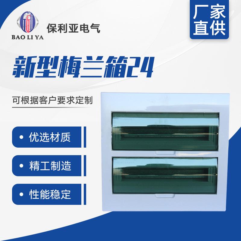 工厂供应新型梅兰箱24#照明箱回路箱带透明盖住宅配电箱