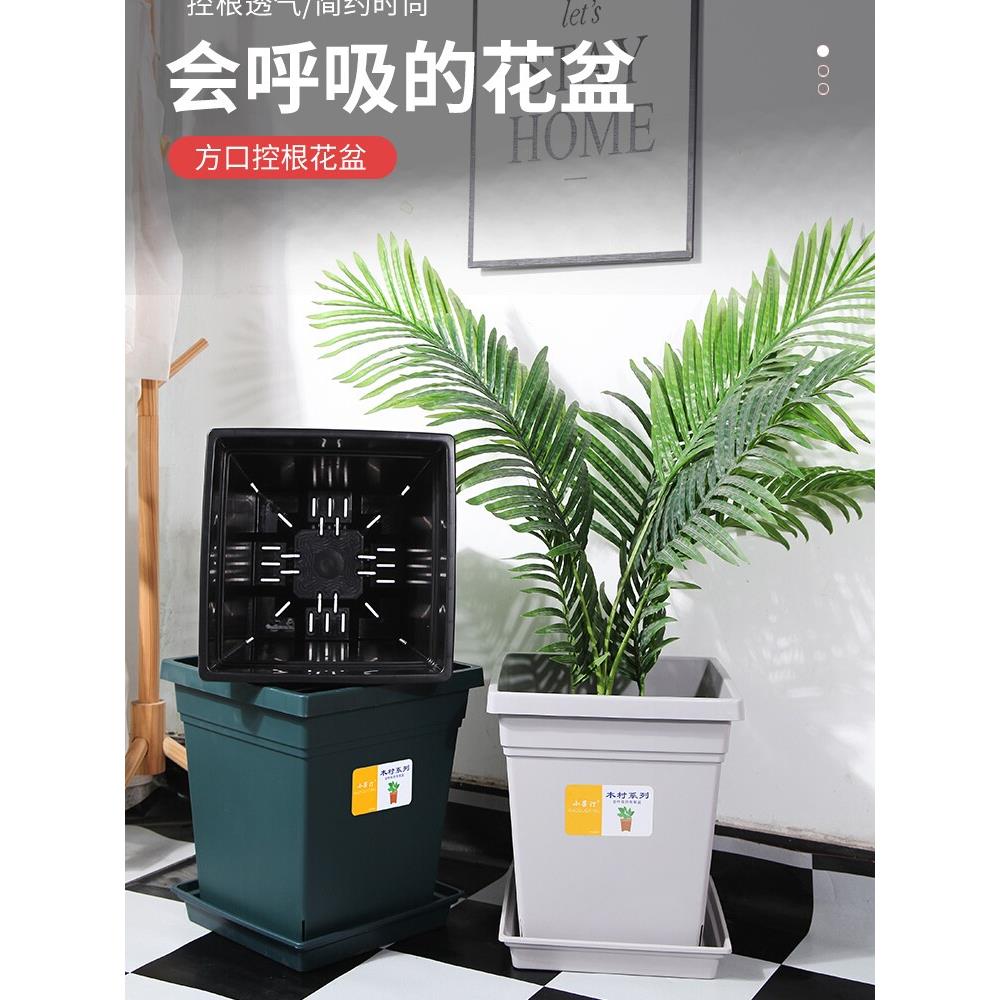 小果汀6加 7加 10加方形青山控根盆透气花卉加仑盆铁线莲月季花盆