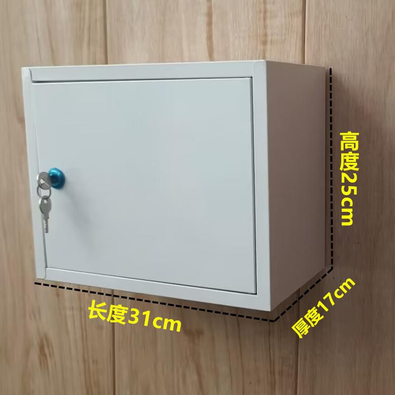大号铁皮收纳箱工具箱快递箱收纳盒室外挂墙带锁果蔬桌面收纳箱