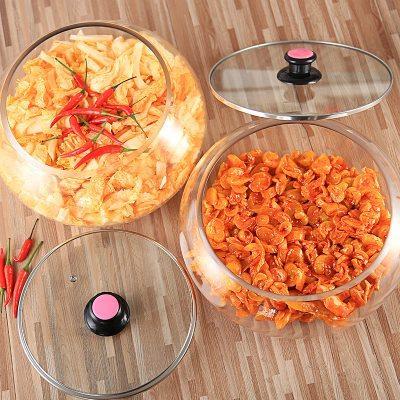 新款加厚酱菜坛子玻璃缸泡菜坛子酱菜咸菜缸咸菜罐咸菜坛超市商用