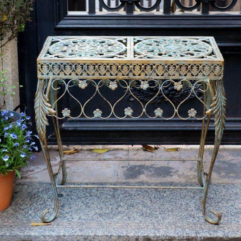 户外铁艺花架花园庭院阳台复古花架子铸铁桌子室外多肉置物架花架,鲜花速递/花卉仿真/绿植园艺,花架,淘宝优惠券,粉丝福利购,淘宝优惠卷