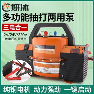 汽车空调真空泵抽打两用泵打压检漏泵三电合一12/24/220V打气工具