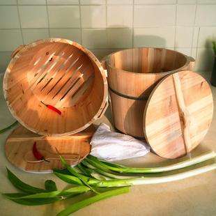 蒸饭木桶商用大号饭团专用寿司厨房一体耳朵木桶饭木桶带盖快餐店