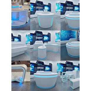 异形展台、岛桌、科技夜光精品展示柜、创意展示架、彩绘定制多功