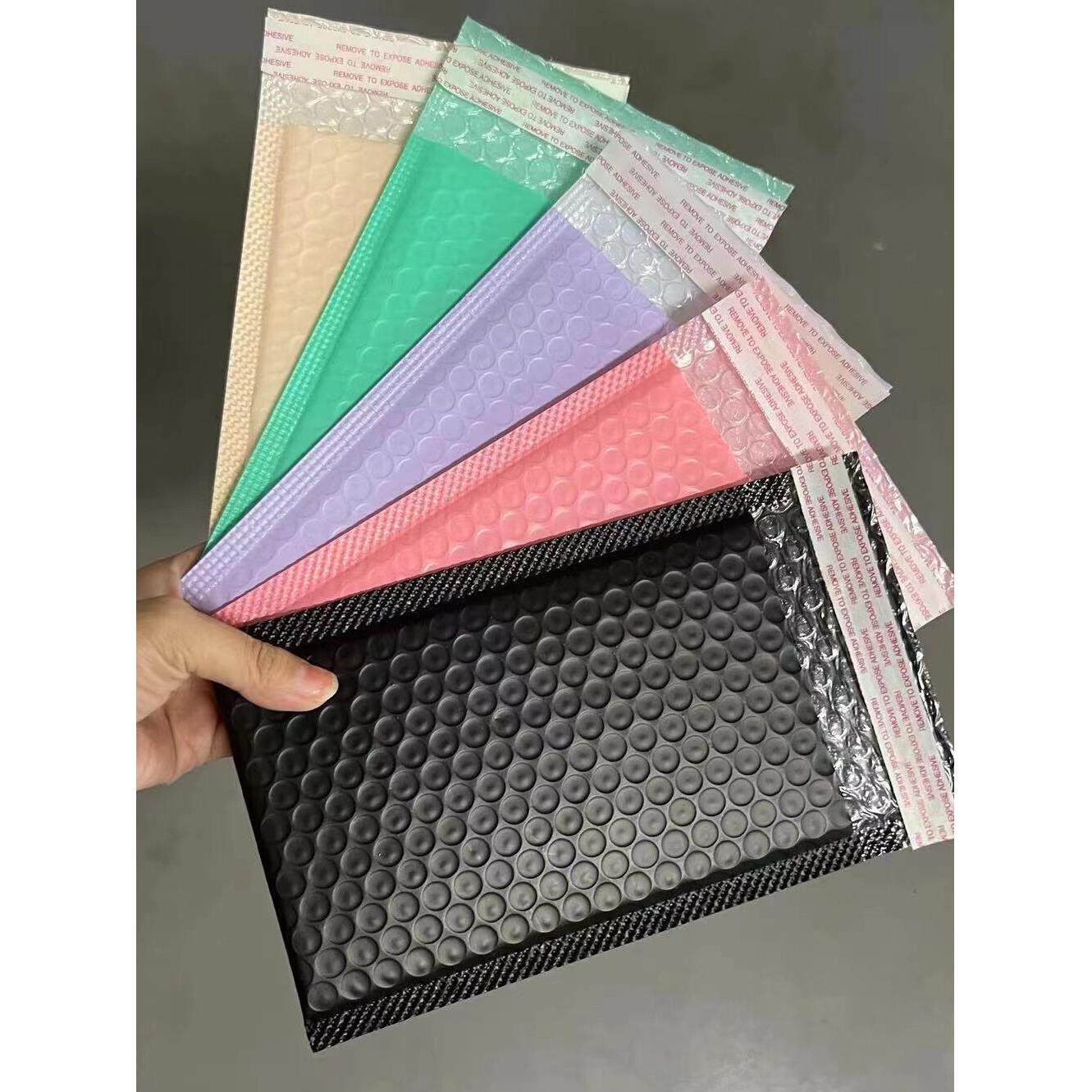 加厚裸粉色共挤膜气泡袋信封袋彩色泡沫袋防震快递袋子打包袋工厂