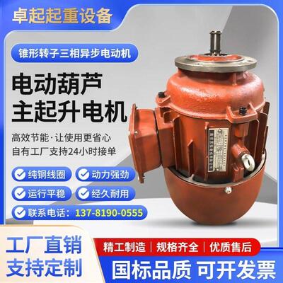 南京起重机电动吊车跑车运行主起升电机ZDY/ZD/YDE锥形行车电机
