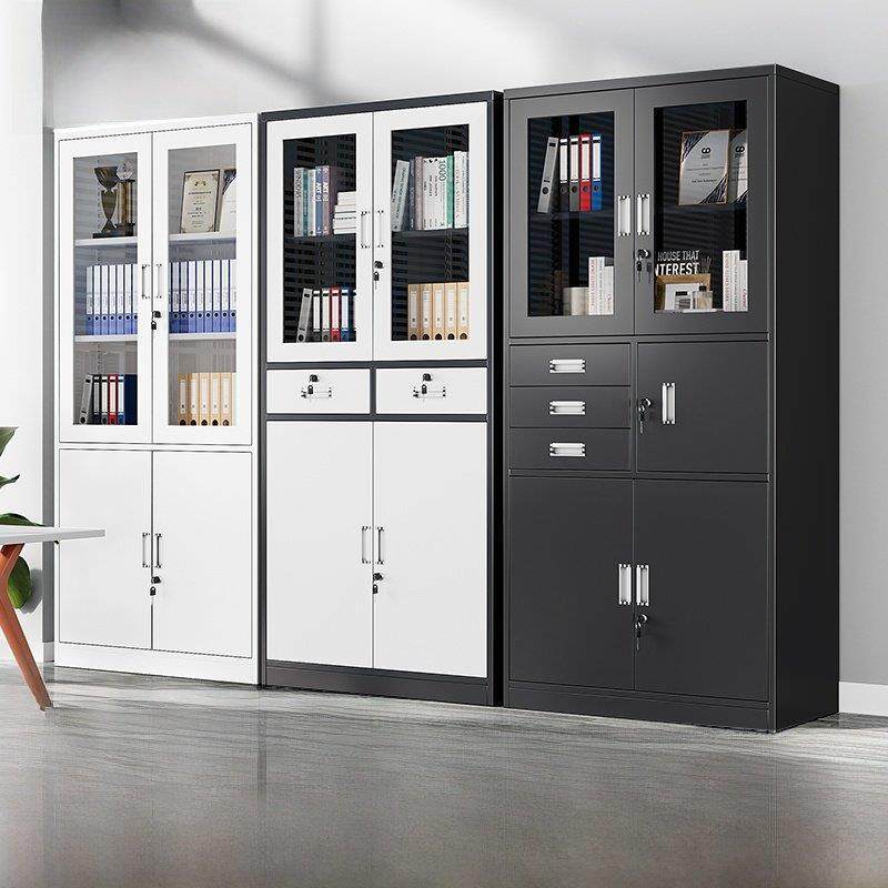 办公室文件柜加厚柜子书柜铁皮柜套色玻璃资料柜凭证柜带锁档案柜,商业/办公家具,文件柜,淘宝优惠券,粉丝福利购,淘宝优惠卷