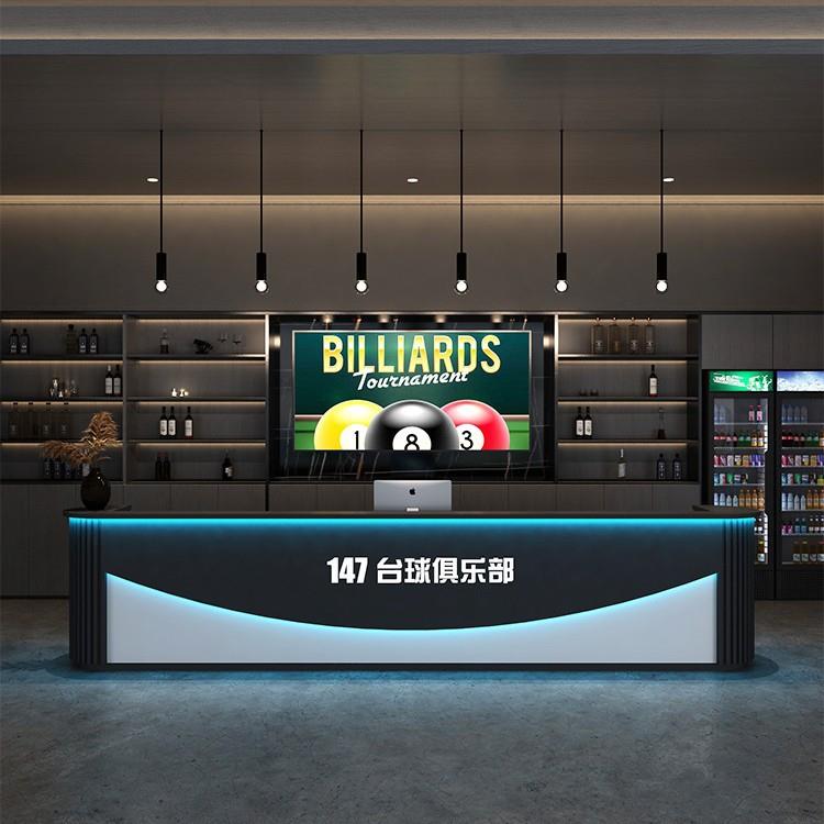 台球厅吧台工业风网红收银台复古柜台健身房餐厅酒店前台接待台桌