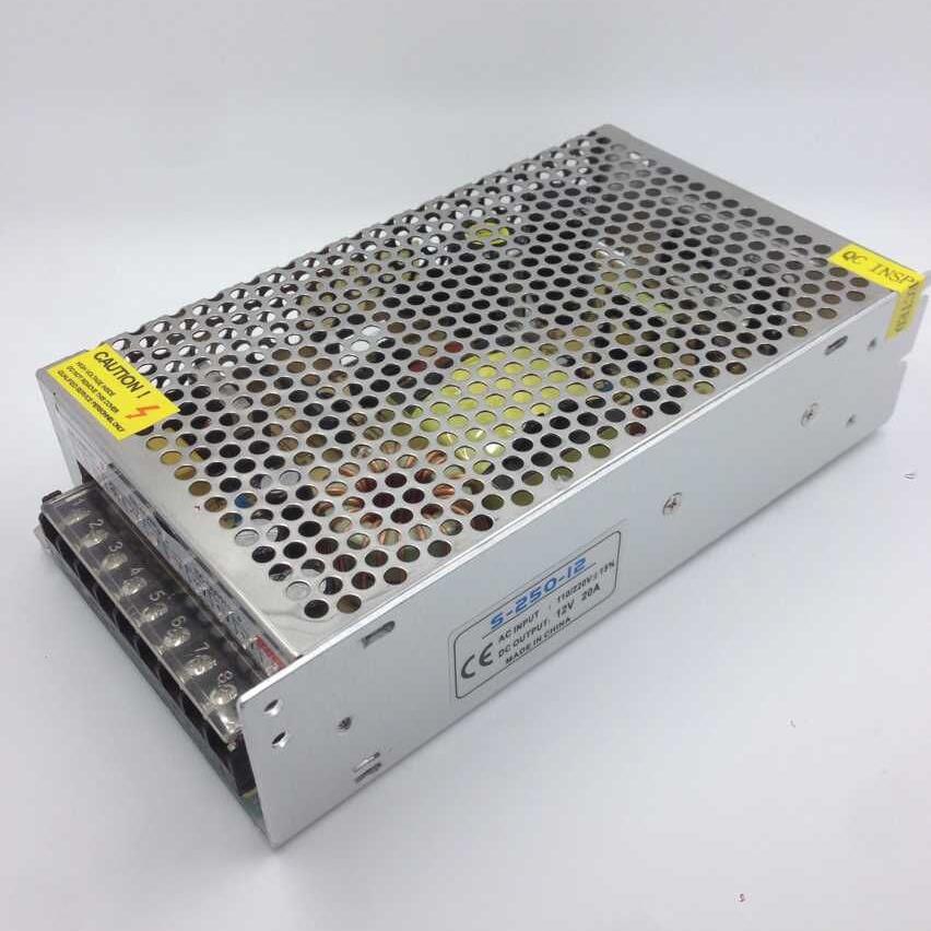 12V20A开关电源配接器 监视摄影镜头集中供电LED灯条直流变压器24