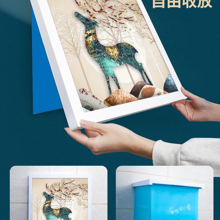 浴室折叠收纳柜洗澡放衣服神器防水壁画箱免打孔卫生间置物架挂盒