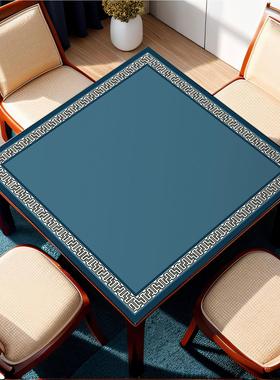 蓝色手搓麻将专用桌布多功能防水加厚隔音橡胶防滑掼蛋扑克牌桌垫