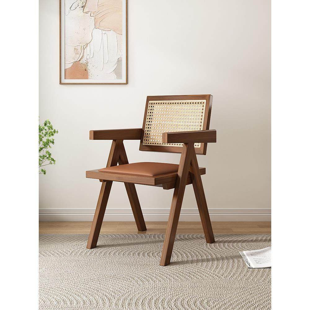 休闲实木餐椅昌迪加尔椅北欧藤编椅子民宿商用办公藤椅奶茶店椅子,住宅家具,餐椅,淘宝优惠券,粉丝福利购,淘宝优惠卷