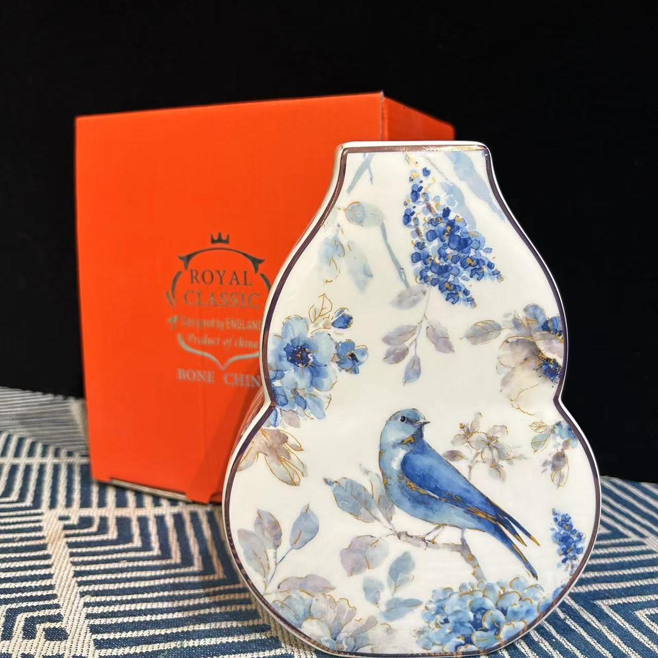 英国royalclassic皇家柯莱斯新中式喜上眉梢花瓶客厅古韵摆件插花