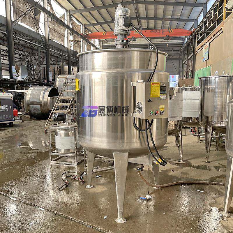 糖浆不锈钢搅拌罐果汁饮料乳化罐食品液体搅拌机蒸汽加热冷热缸