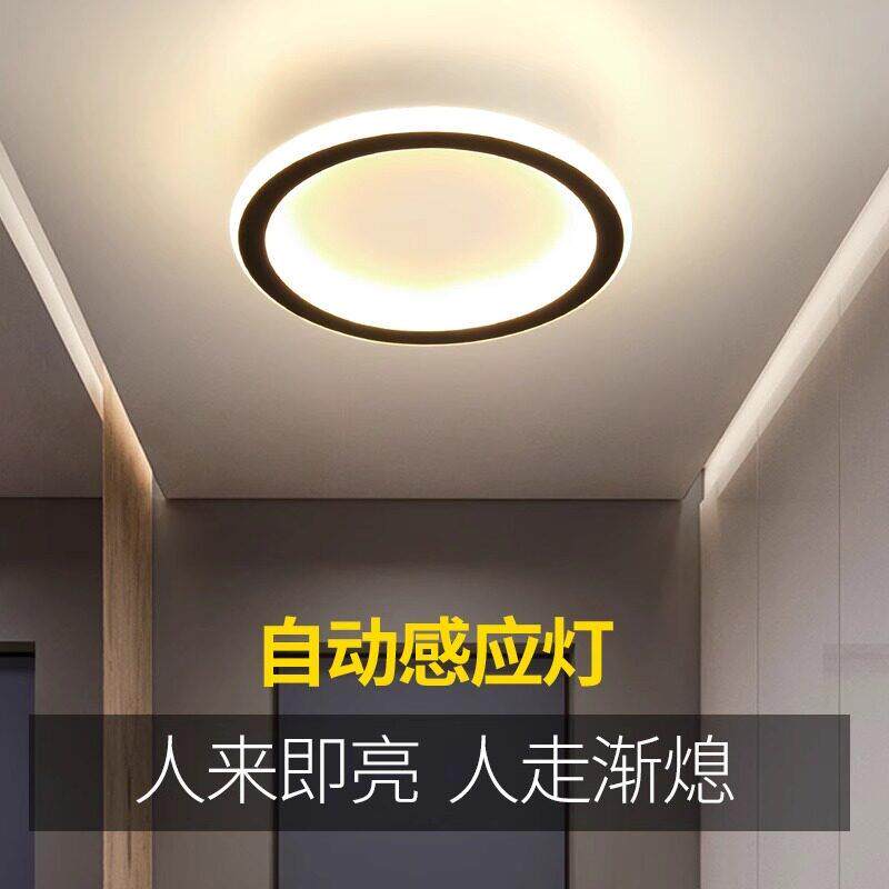走道灯感应灯人来即亮简约吸顶灯走廊灯玄关创意衣帽间入户门厅灯
