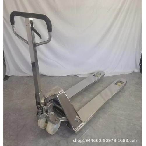 不锈钢搬运叉车04不锈钢液压叉车防腐蚀搬运车仓库地牛手动