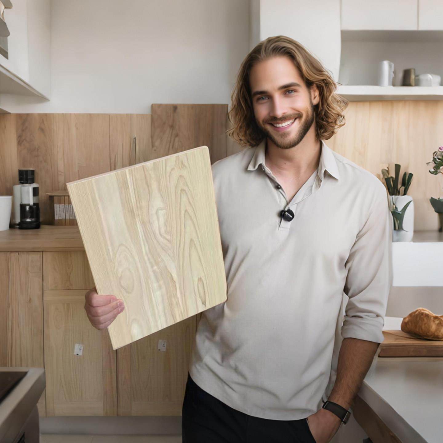 桧木日本原木花纹直拼纯实木板材收纳柜衣柜桌面榻榻米全屋定制大