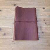 棕色头层牛皮记事本25k18k16k真皮活页笔记本手账定制