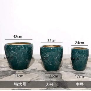 客厅 口径家用特大号创意花盆阳台种树大落地陶瓷超大高幸福树欧式