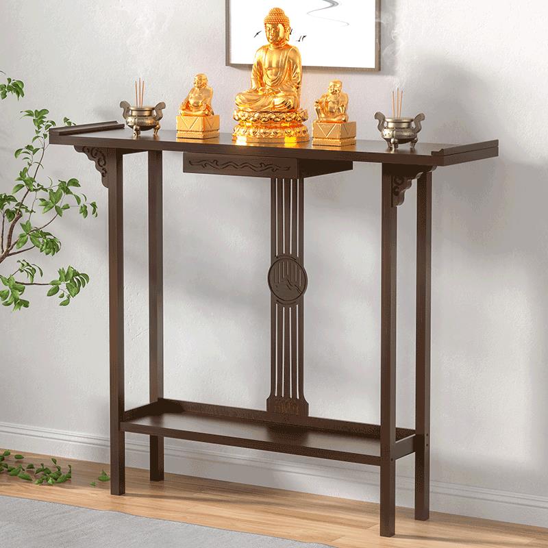 新中式佛龛立柜财神爷柜轻奢供桌佛台家用香案佛像菩萨供奉台贡桌