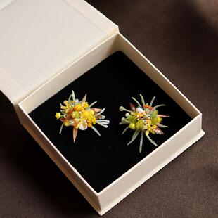 永生花戒指成品diy材料包 森系婚礼定制多巴胺原创设计新娘花礼物