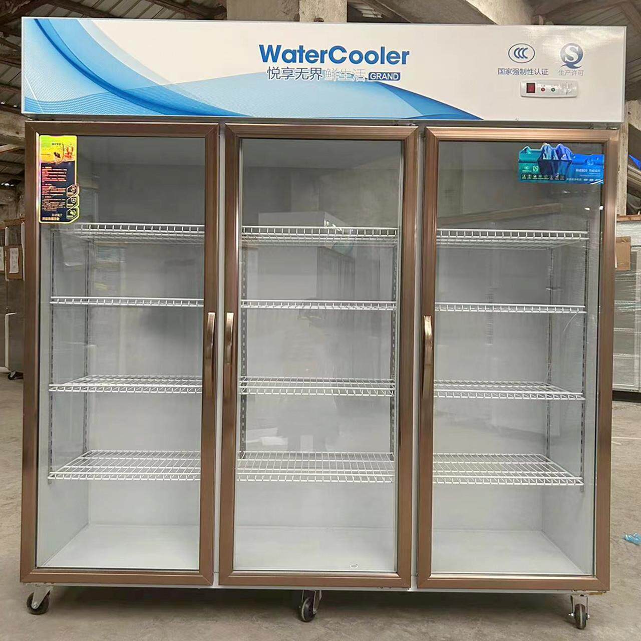 商用三开门冷藏保鲜展示柜商用两开立式保鲜水果蔬菜串串点菜柜