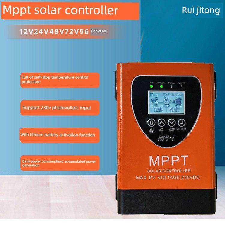 Mppt太阳能控制器12V24V48V60V72V96V通用120A60A50A全自动充电器
