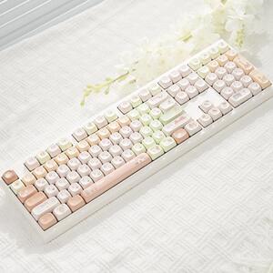 漫步猫Z108三模机械键盘 女生静音客制化办公室键盘 可蓝牙连接麻