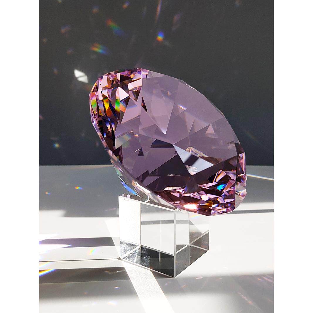 10cm水晶玻璃大钻石摆件现代简约客厅桌面装饰宝石Glass diamonds
