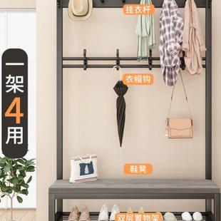 换鞋 架 凳鞋 柜家用挂衣架一体进门口玄关多功能可坐收纳软包坐垫鞋