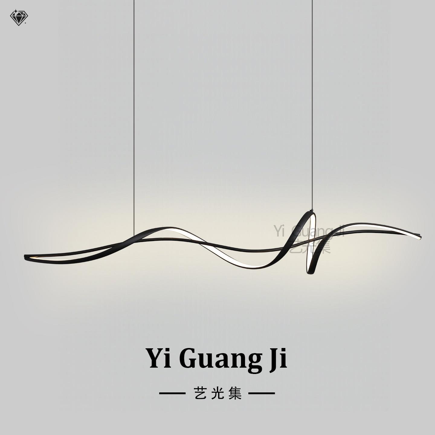 意式极简创意餐厅吊灯现代简约高级感长条茶桌岛吧台护眼智能灯具
