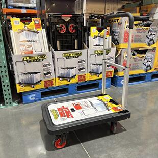 Members Mark四轮折叠手拉手推车静音平板车家用可携式搬运推车拉