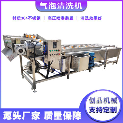 喷淋式不锈钢果蔬清洗设备净菜全套加工设备果蔬气泡清洗风干设备