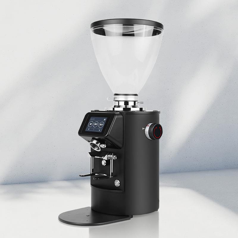 K8专业电动定量意式研磨机90MM钛合金平刀磨商用咖啡磨豆机