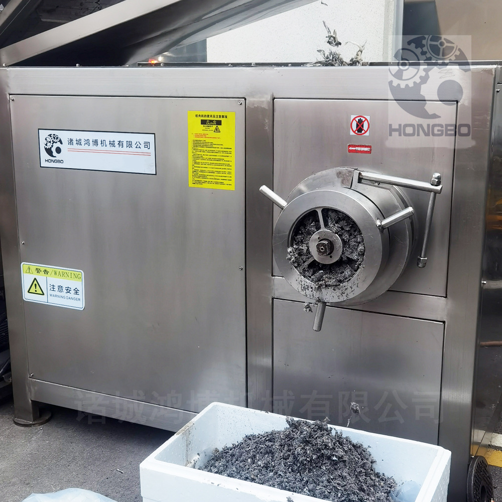 380伏大型绞肉机机 15千瓦绞碎设备 3吨型冻肉绞切机