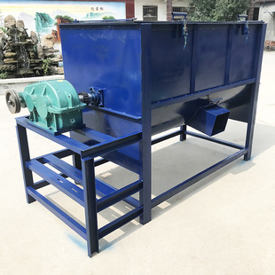 拌料机 蛟龙混合饲料机吉林滚筒式 饲料颗粒机 牧草搅拌机卧式