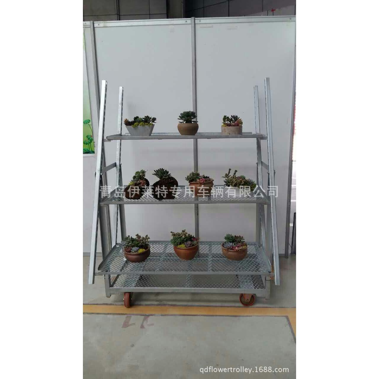 推荐花卉展示车，花店盆栽摆放展览车盆栽鲜花多肉展示可移动架