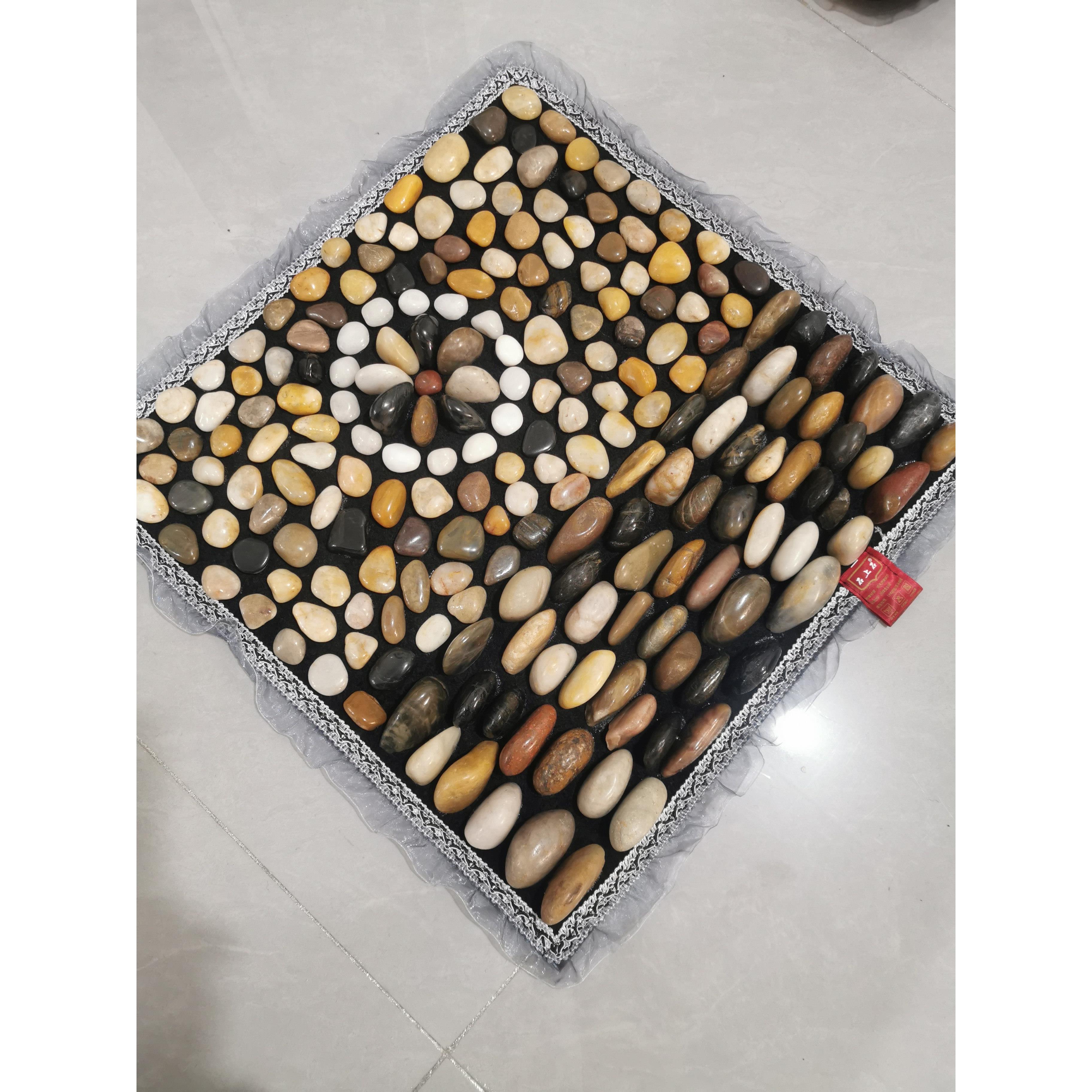 立铺鹅卵石足底按摩脚垫穴位石子指压板石头脚踩走毯雨花石地垫