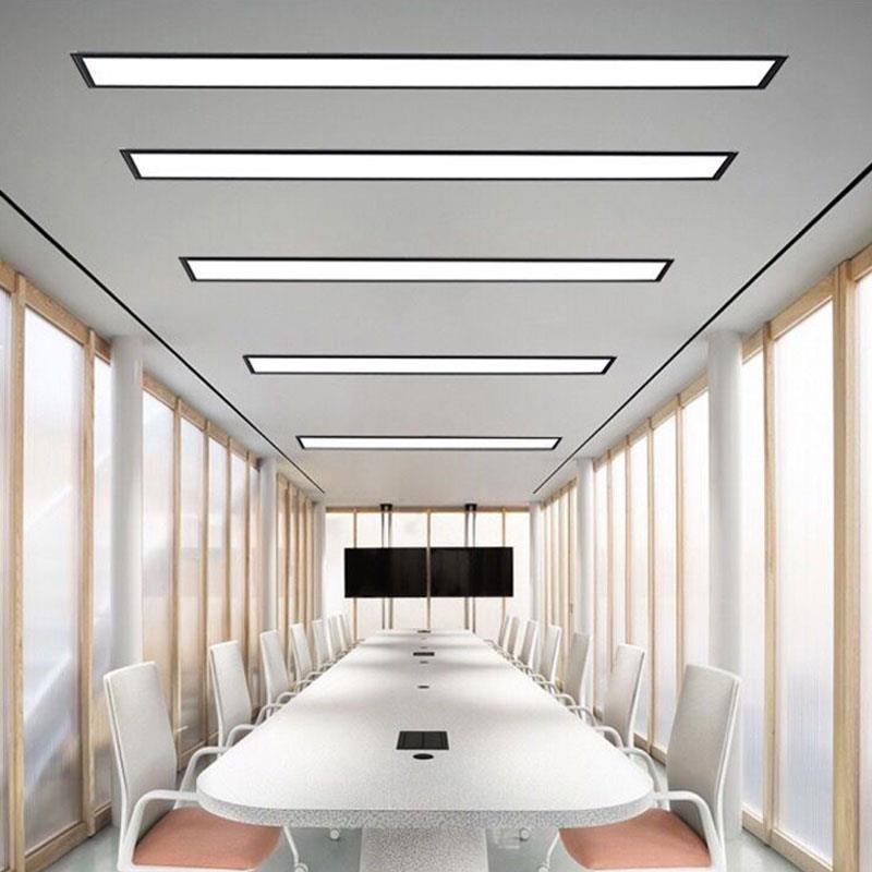 弹簧嵌入式led长条灯办公室会议室 石膏板吊顶过道走廊暗装吸顶灯